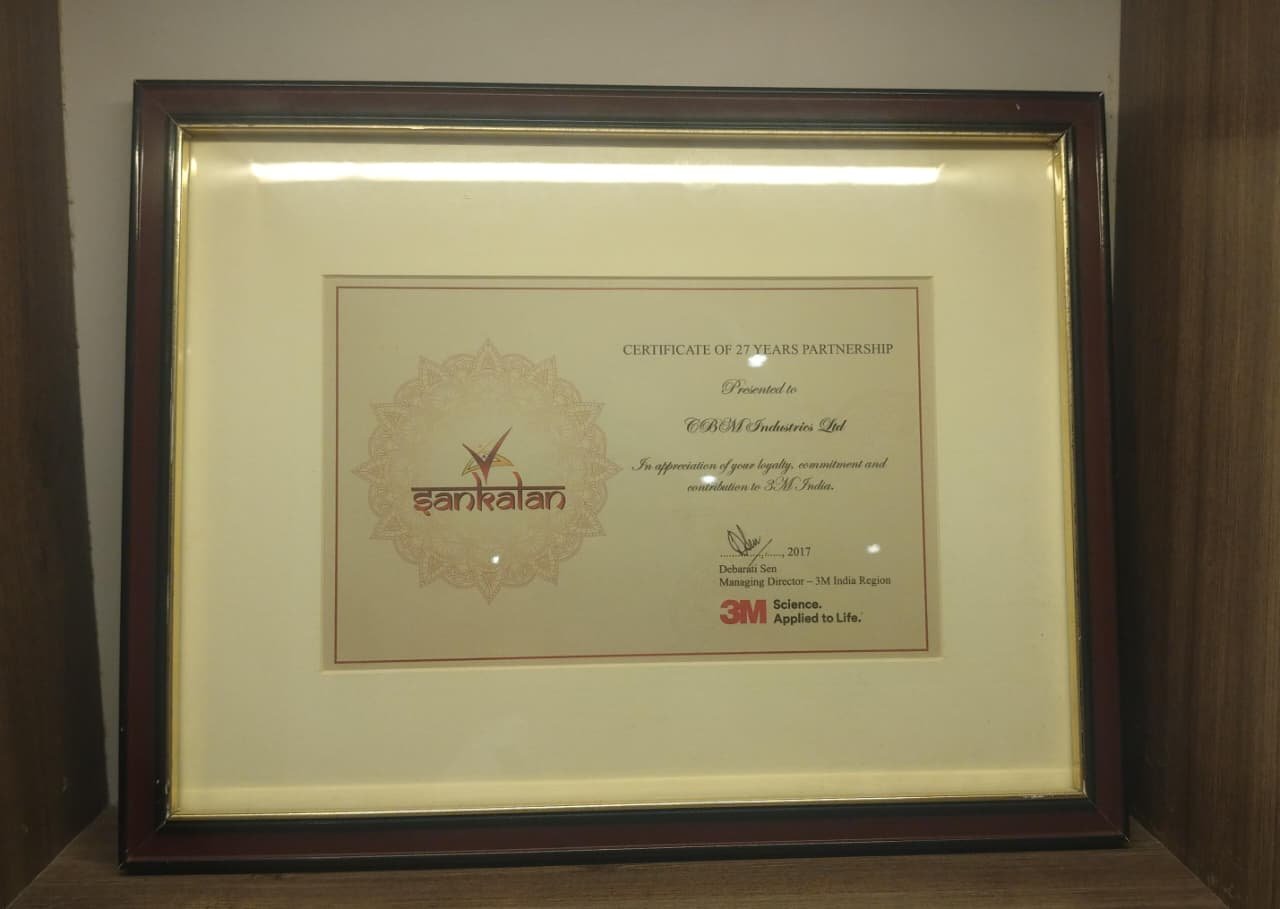 3M Certificate 27 Year partnership 2017